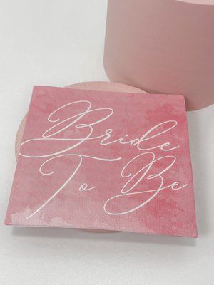 Серветка рожева Bride to be (1 шт) cp64 фото
