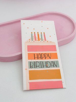 Конверт Happy Birthday торт pak23 фото