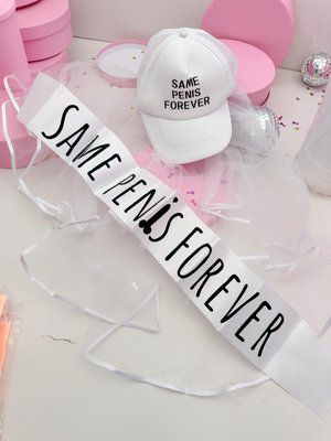 Набір кепка, фата та стрічка на плече Same penis forever aks112 фото
