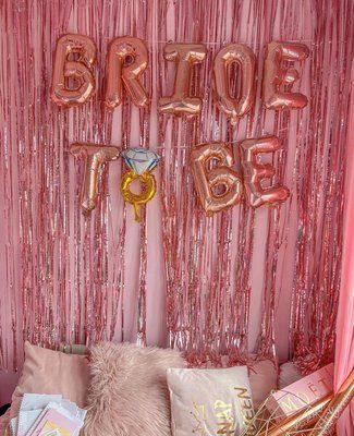 Кульки Bride to be рожеве золото з каблучкою 40 см ball12 фото